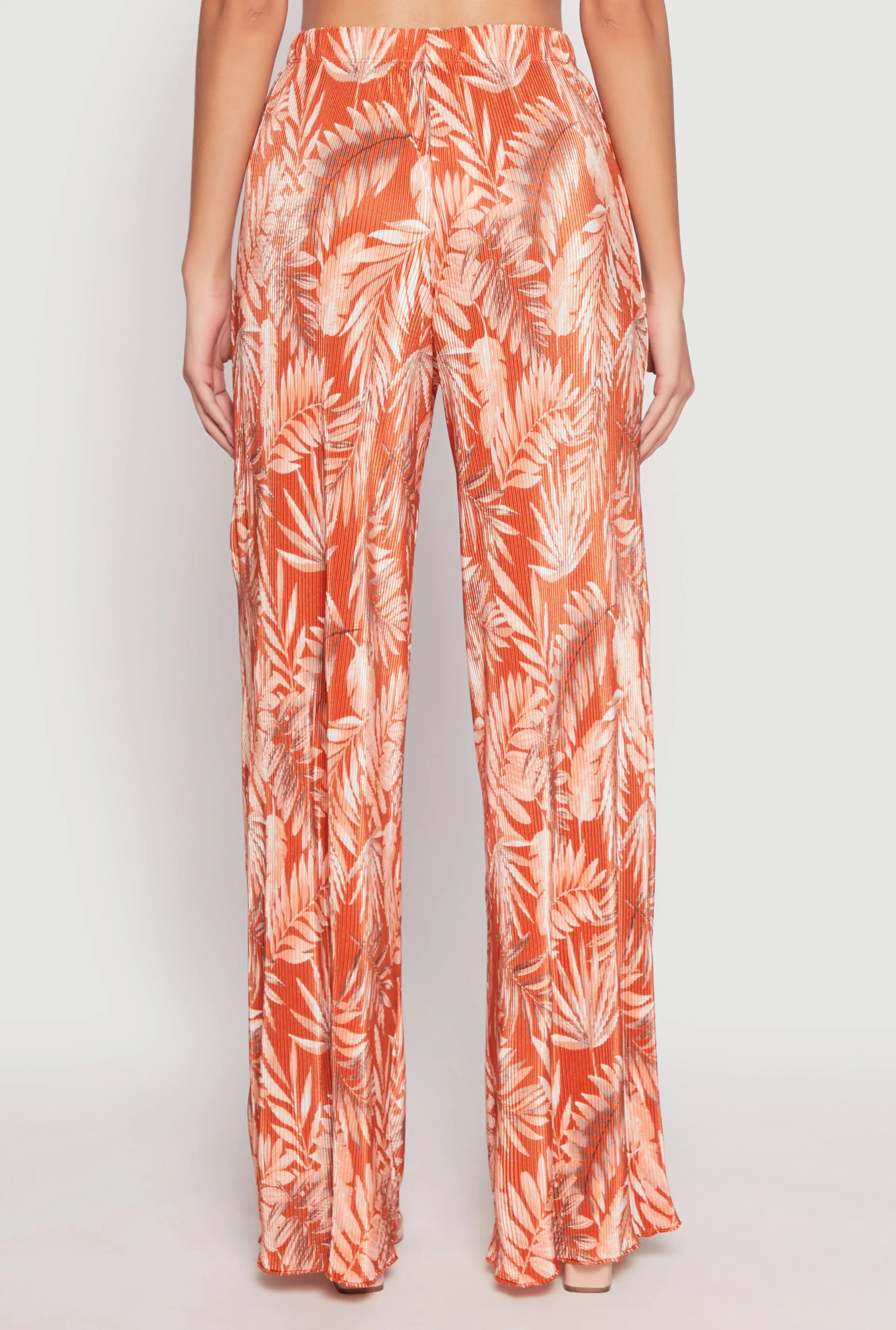 Almost Famous Plisse Tropical Print Palazzo Pants sold by Rainbow product image thumbnail 3
