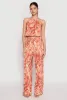 Almost Famous Plisse Tropical Print Palazzo Pants sold by Rainbow
