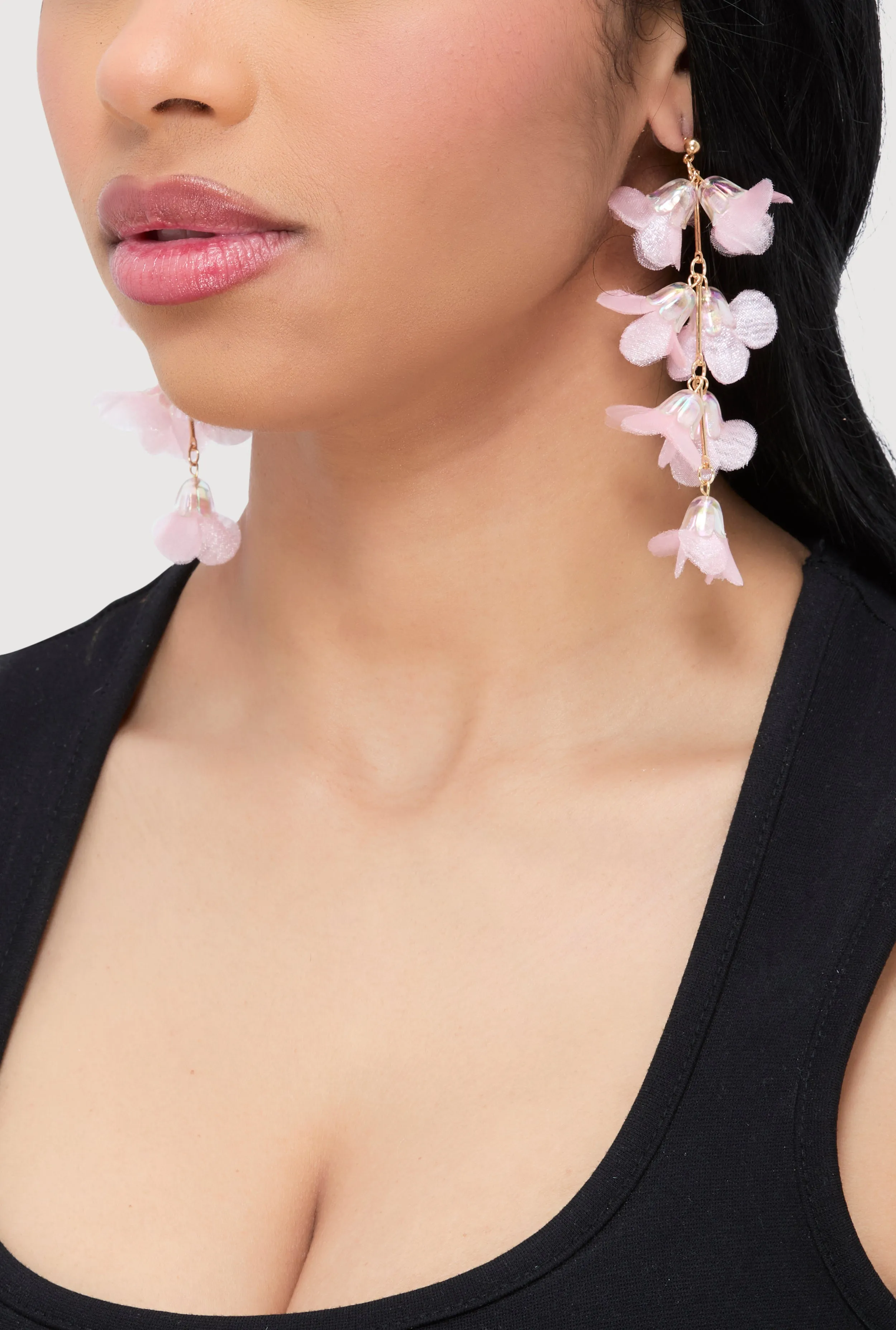 Tulle Floral Drop Earrings sold by Rainbow product image thumbnail 2