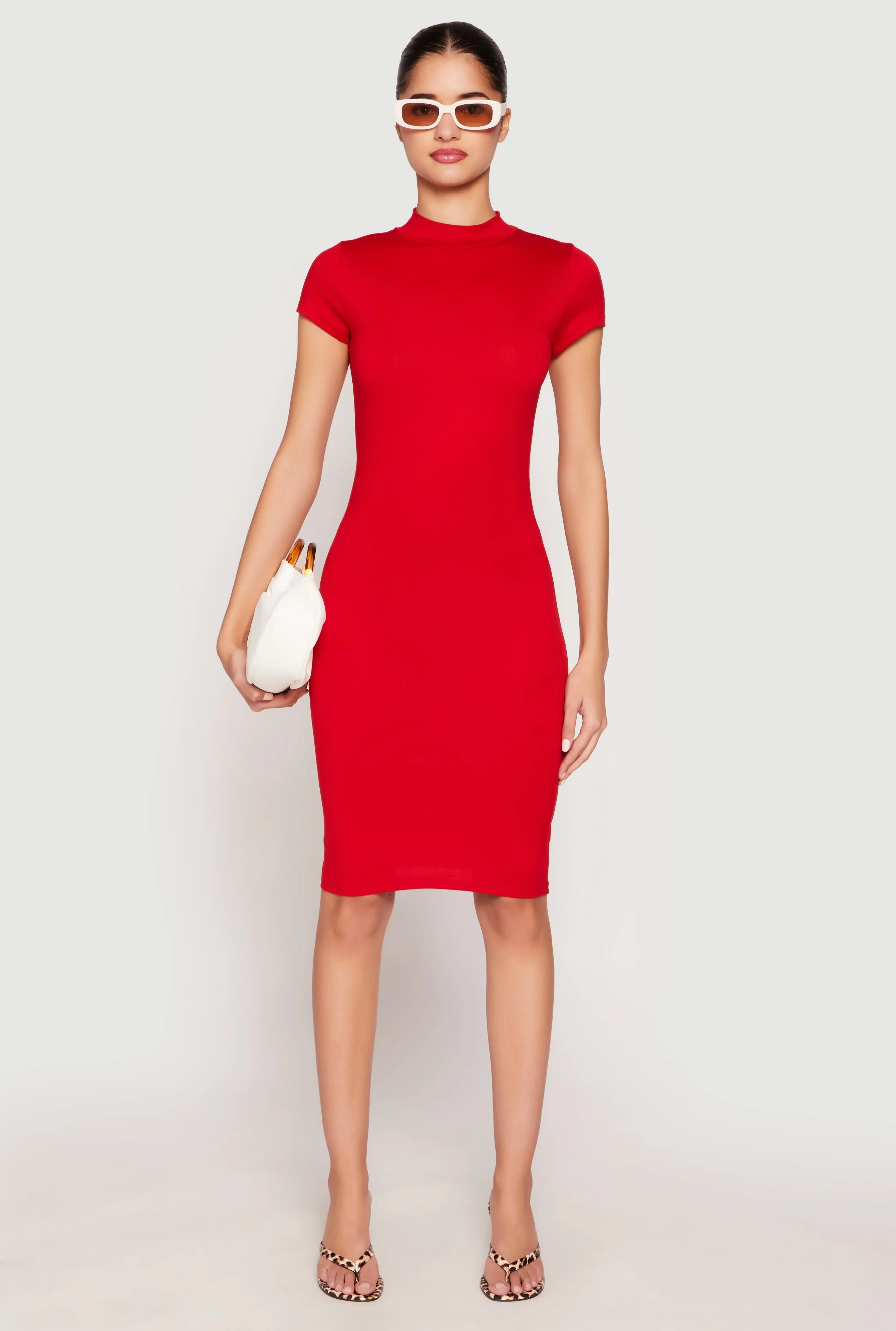 Soft Knit Mock Neck Dress sold by Rainbow