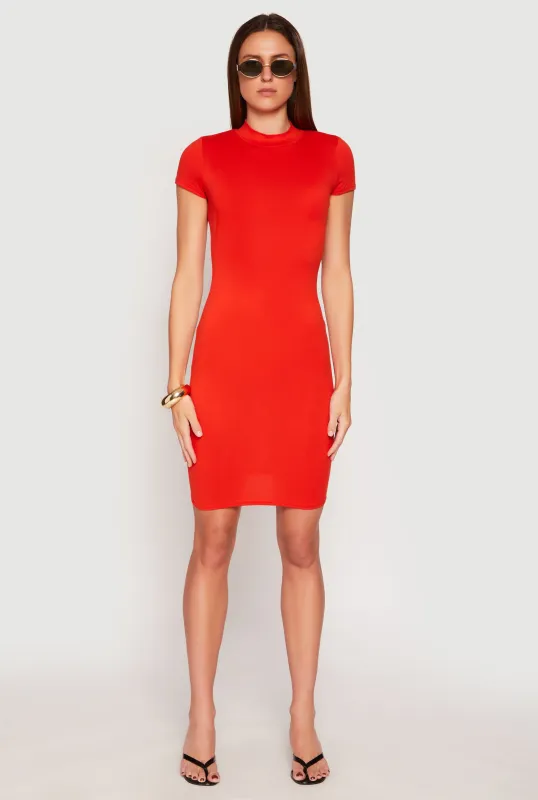 Soft Knit Mock Neck Dress sold by Rainbow