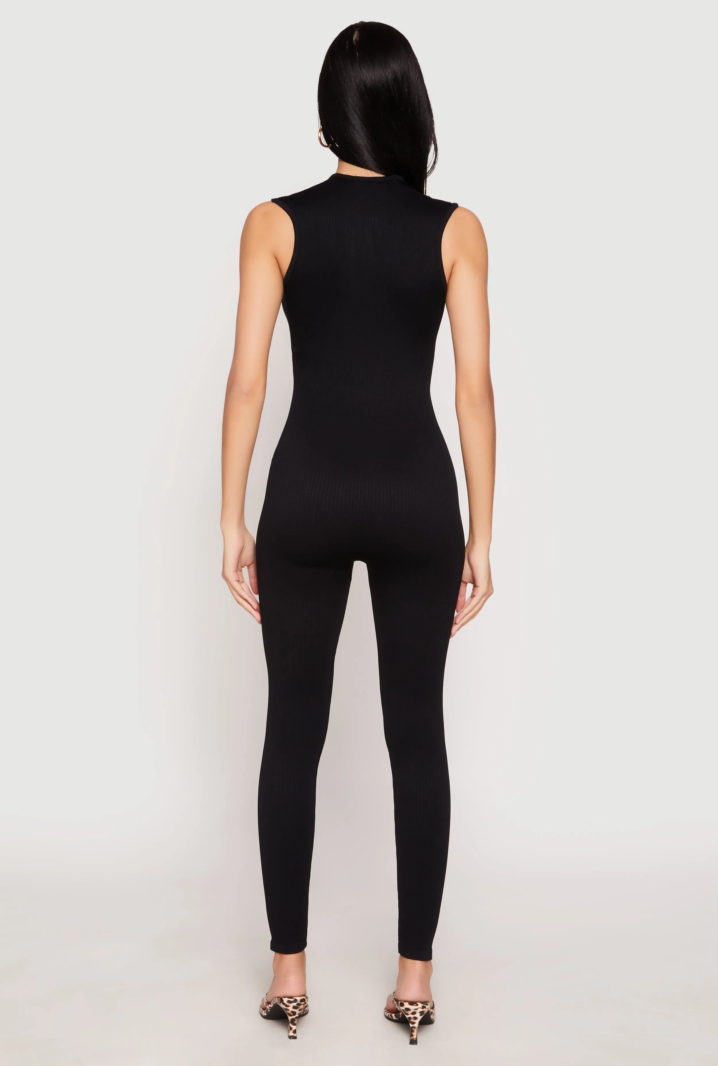 Daisy Seamless Rib Knit Plunge Catsuit sold by Rainbow product image thumbnail 3