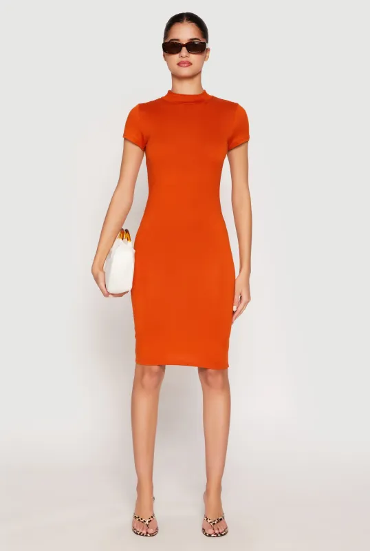 Soft Knit Mock Neck Dress sold by Rainbow