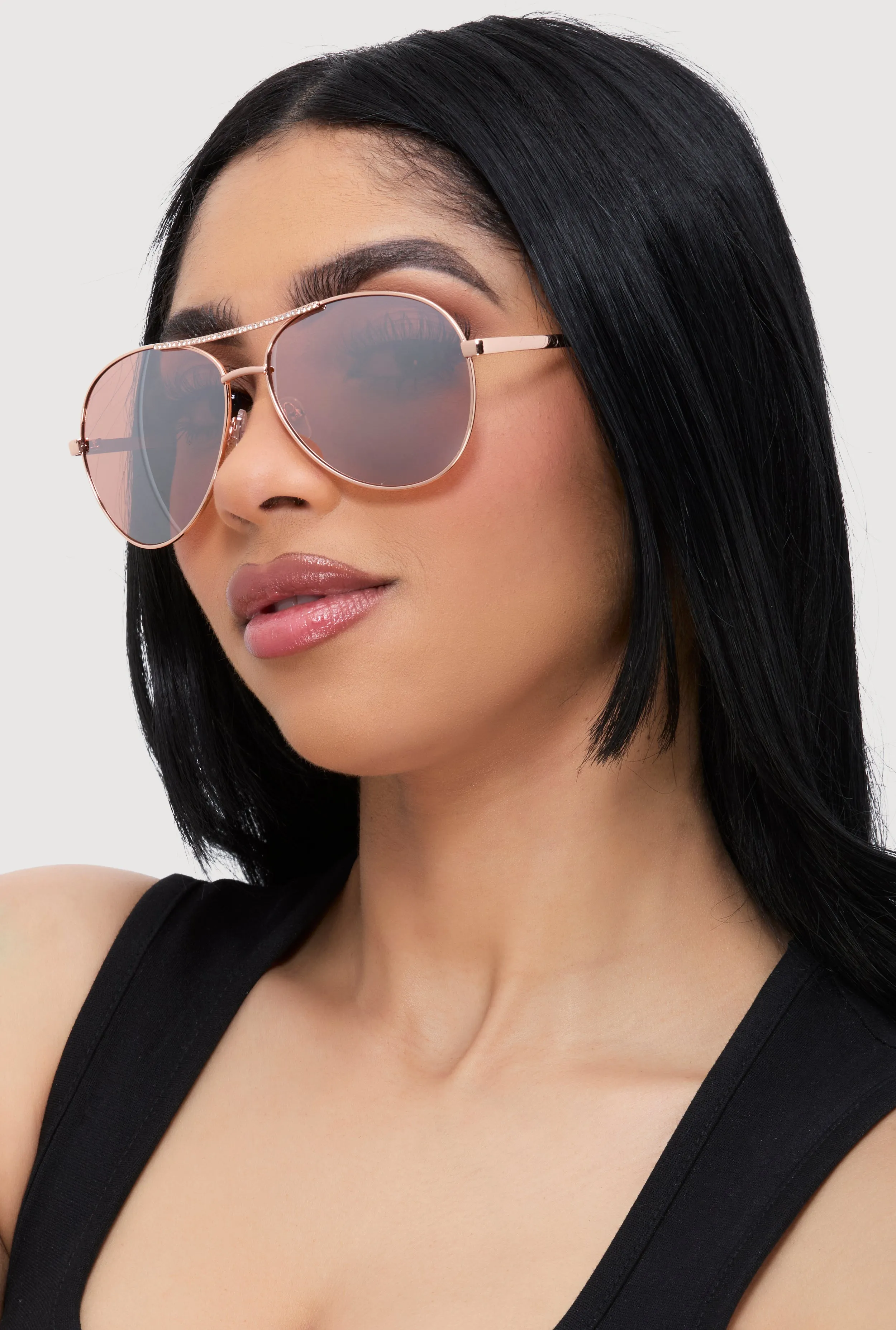 Rhinestone Detail Aviator Sunglasses sold by Rainbow product image thumbnail 2