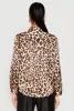 Satin Leopard Print Button Front Shirt sold by Rainbow