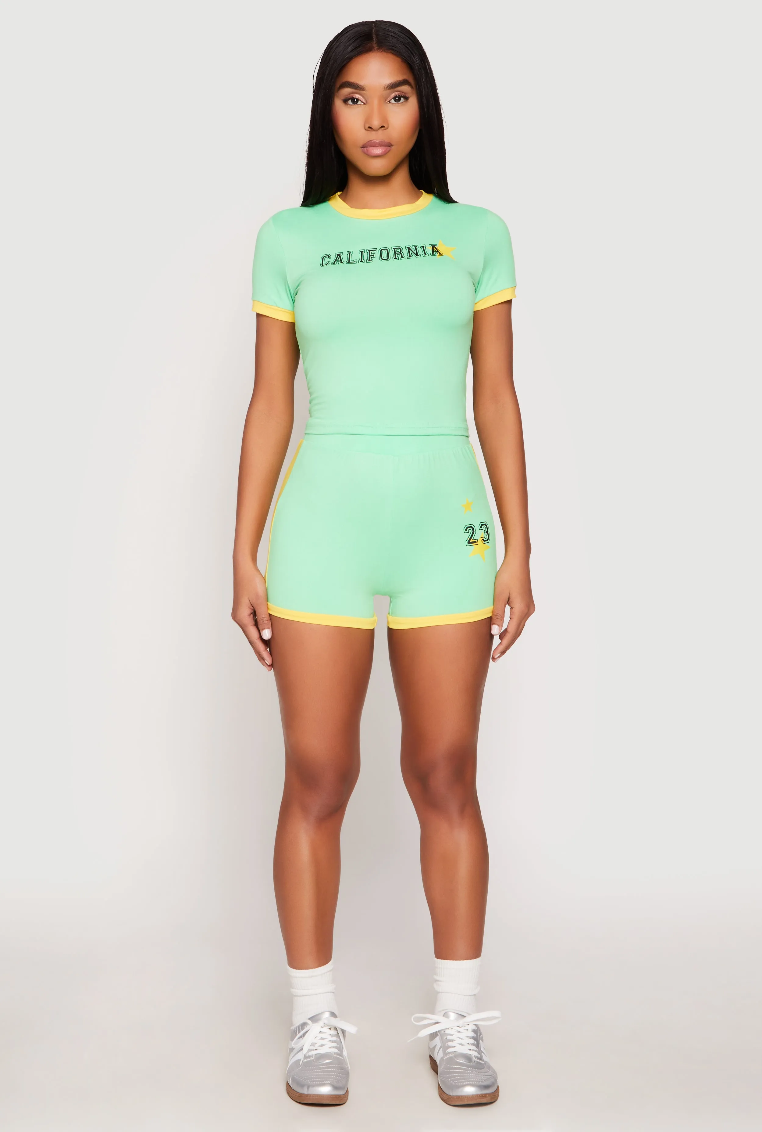 California Short Sleeve Crop Top sold by Rainbow product image thumbnail 2