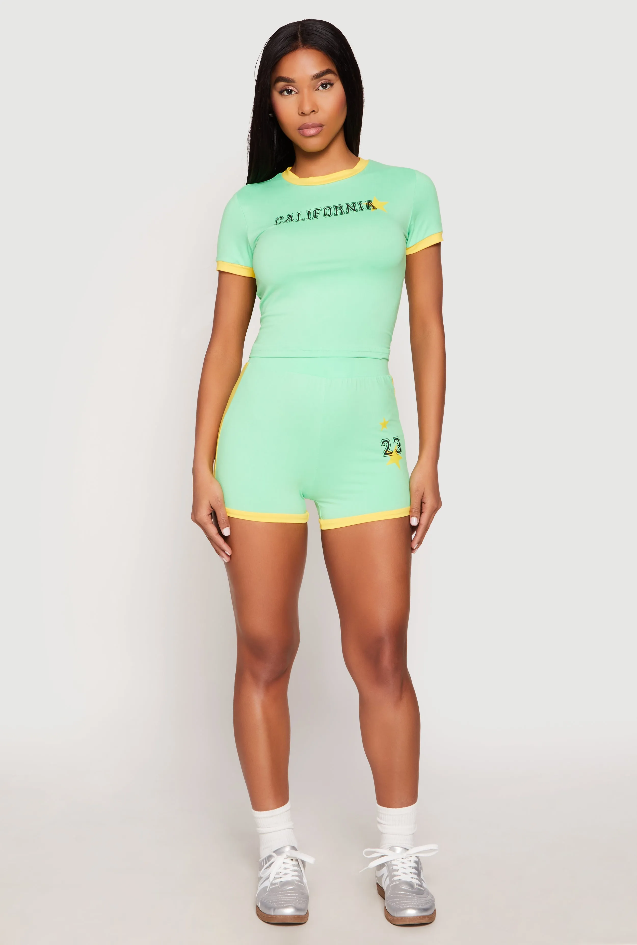 California Short Sleeve Crop Top sold by Rainbow product image thumbnail 3
