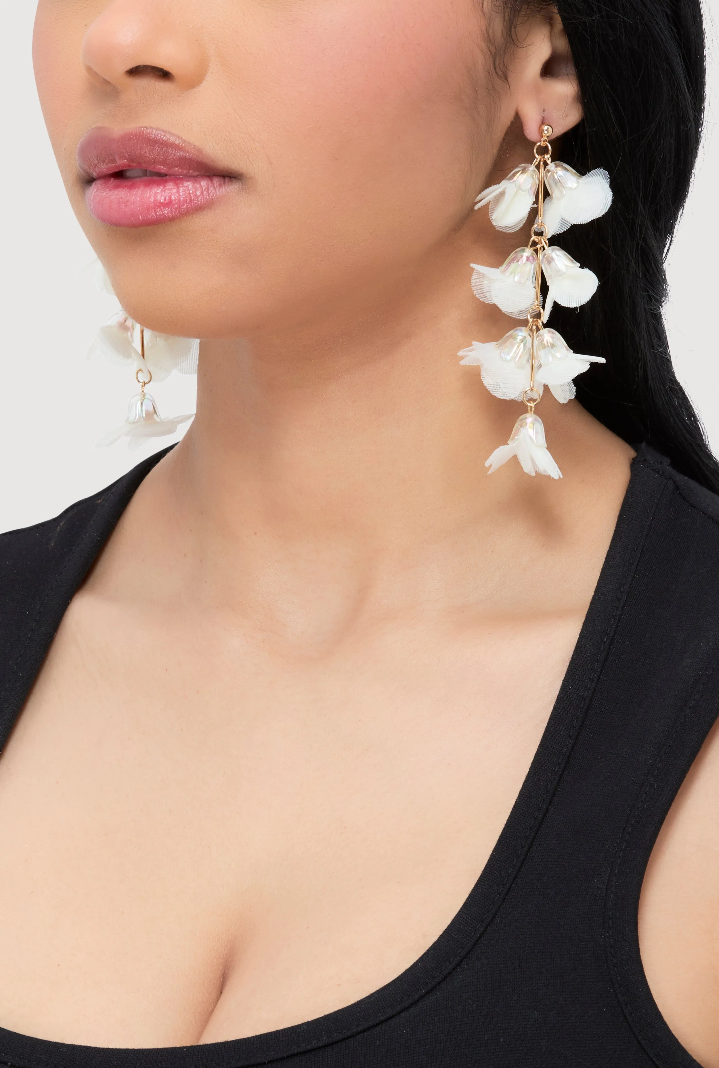 Tulle Floral Drop Earrings sold by Rainbow product image thumbnail 2