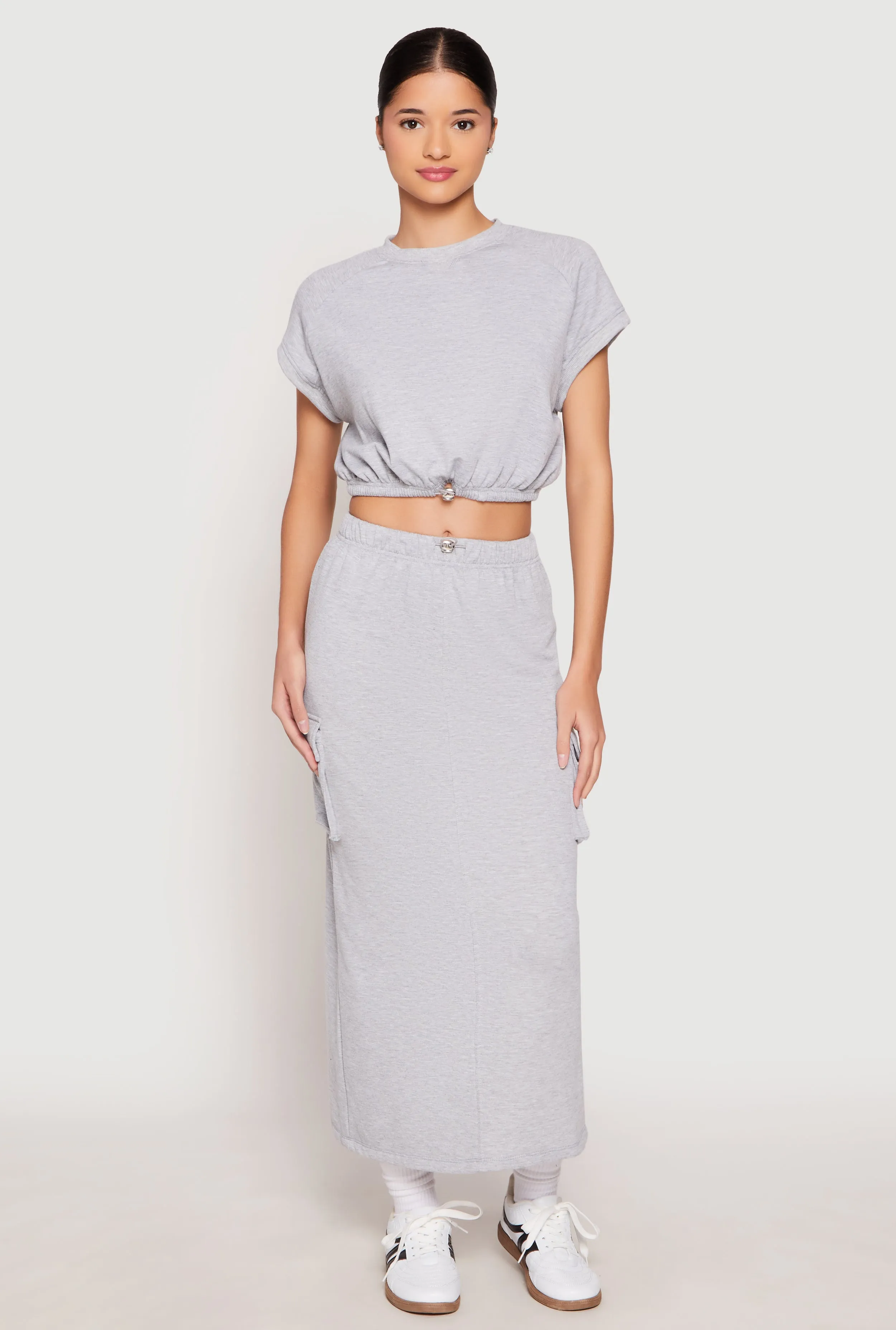 Almost Famous Cap Sleeve Cropped Sweatshirt sold by Rainbow product image thumbnail 3