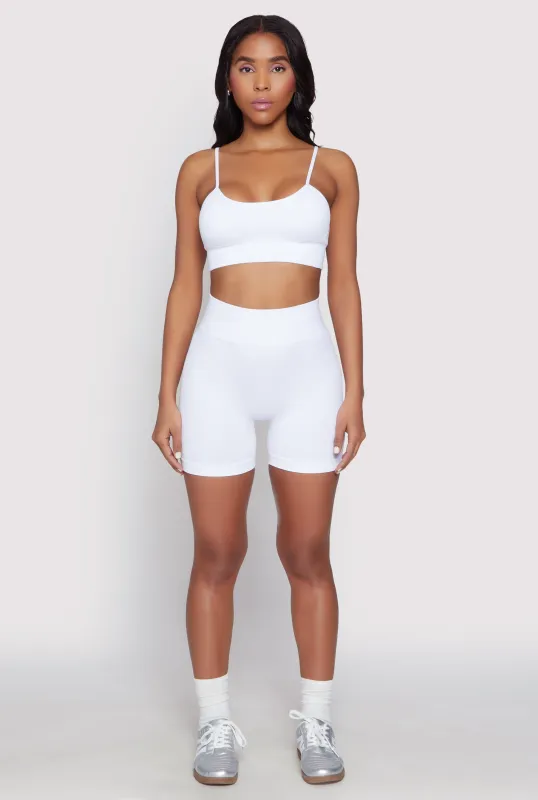 Seamless High Waist Biker Shorts sold by Rainbow