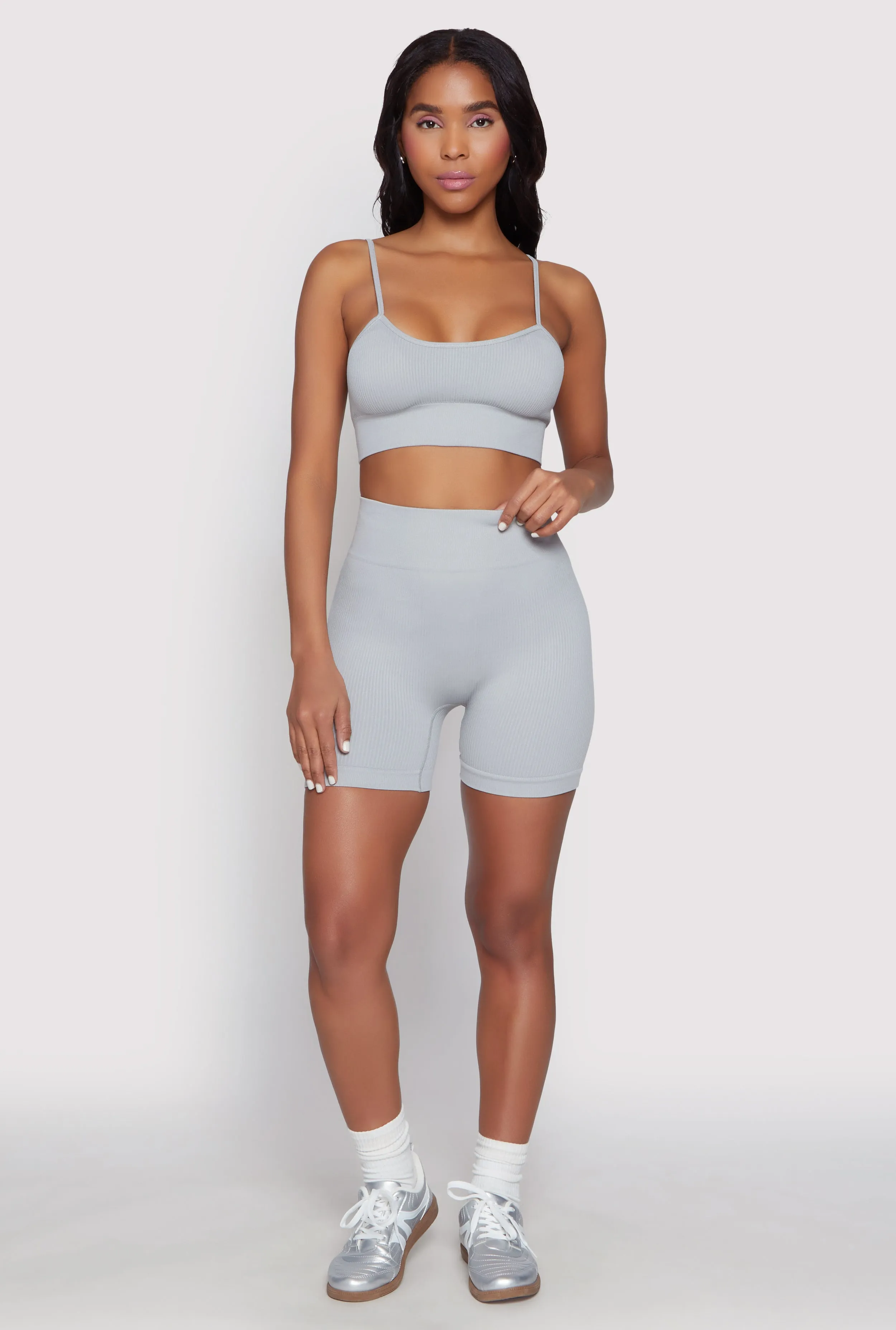 Seamless High Waist Biker Shorts sold by Rainbow product image thumbnail 2