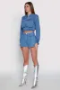 Haute Monde Cargo Pocket Cropped Jean Jacket sold by Rainbow