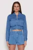 Haute Monde Cargo Pocket Cropped Jean Jacket sold by Rainbow