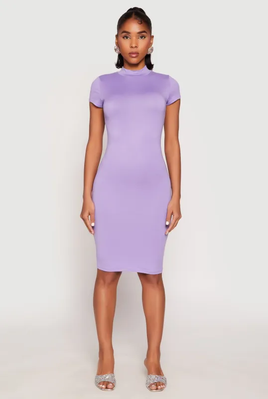 Soft Knit Mock Neck Dress sold by Rainbow