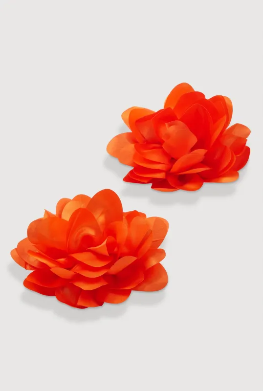 Oversized Flower Statement Earrings sold by Rainbow