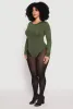 Plus Size Daisy Long Sleeve Bodysuit sold by Rainbow
