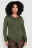 Plus Size Daisy Long Sleeve Bodysuit sold by Rainbow