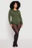 Plus Size Daisy Long Sleeve Bodysuit sold by Rainbow