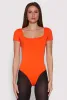 Square Neck Seamless Bodysuit sold by Rainbow