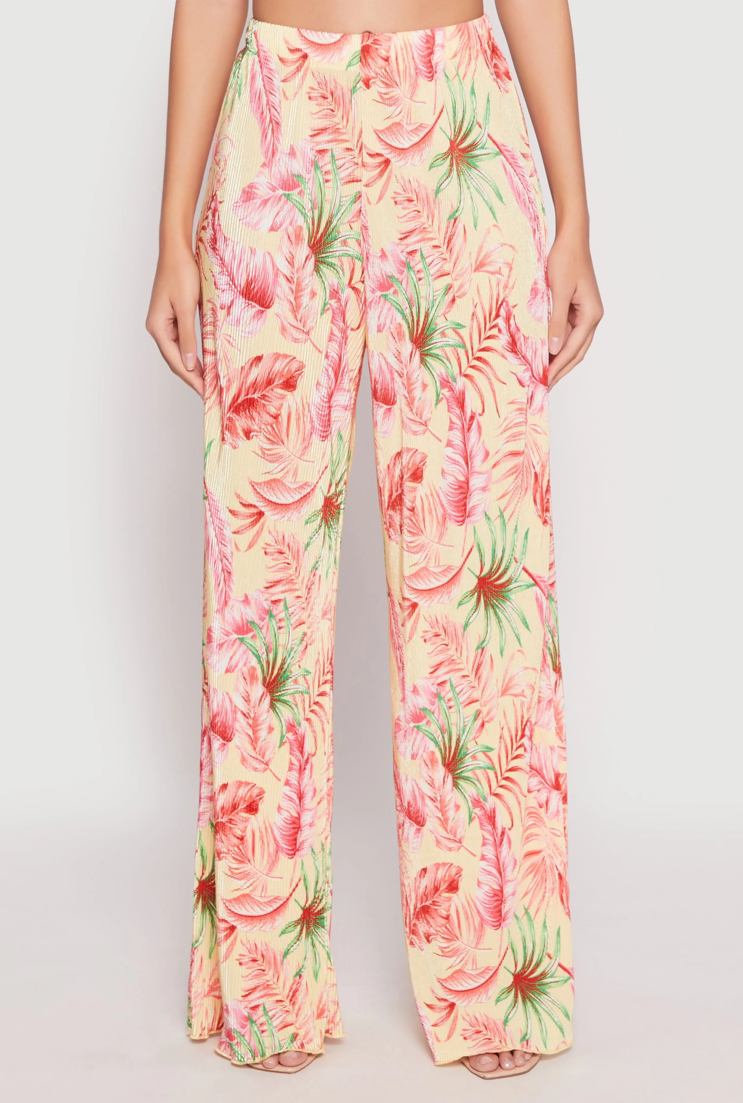 Almost Famous Plisse Tropical Print Pants sold by Rainbow product image thumbnail 2