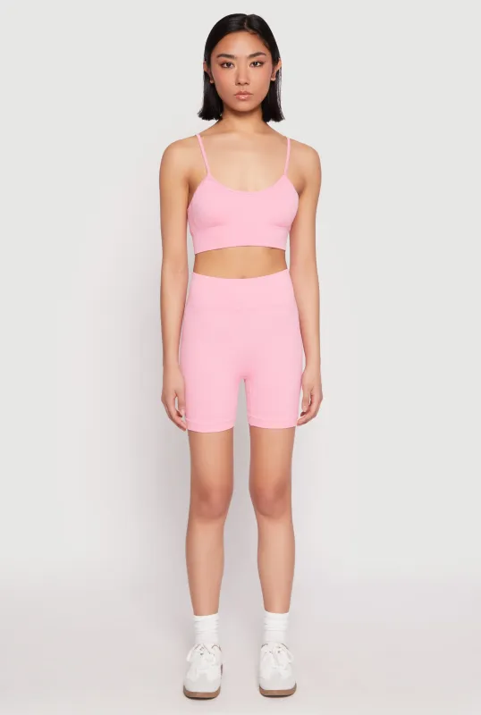 Seamless High Waist Biker Shorts sold by Rainbow