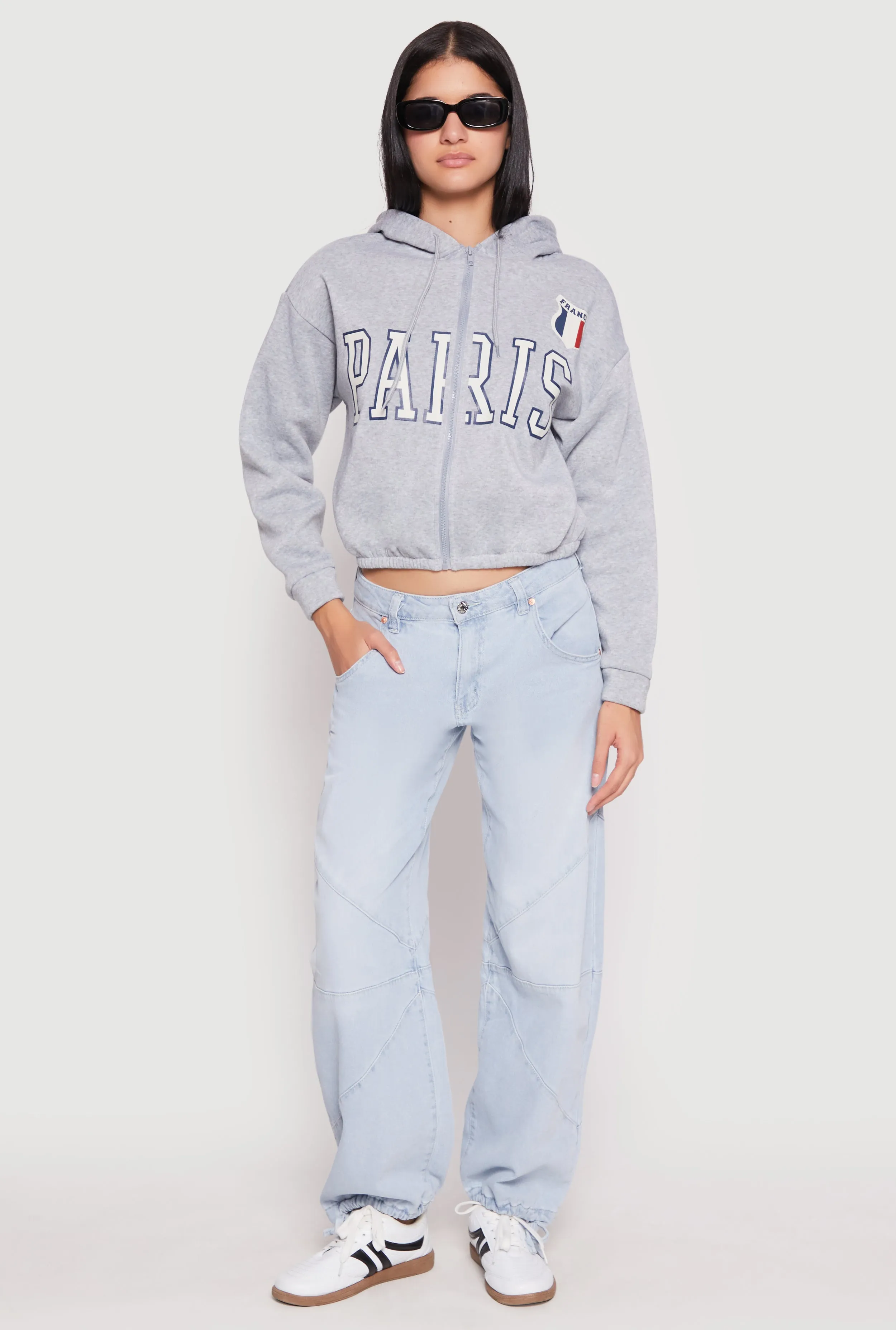 Destination Graphic Cropped Hooded Sweatshirt sold by Rainbow product image thumbnail 3