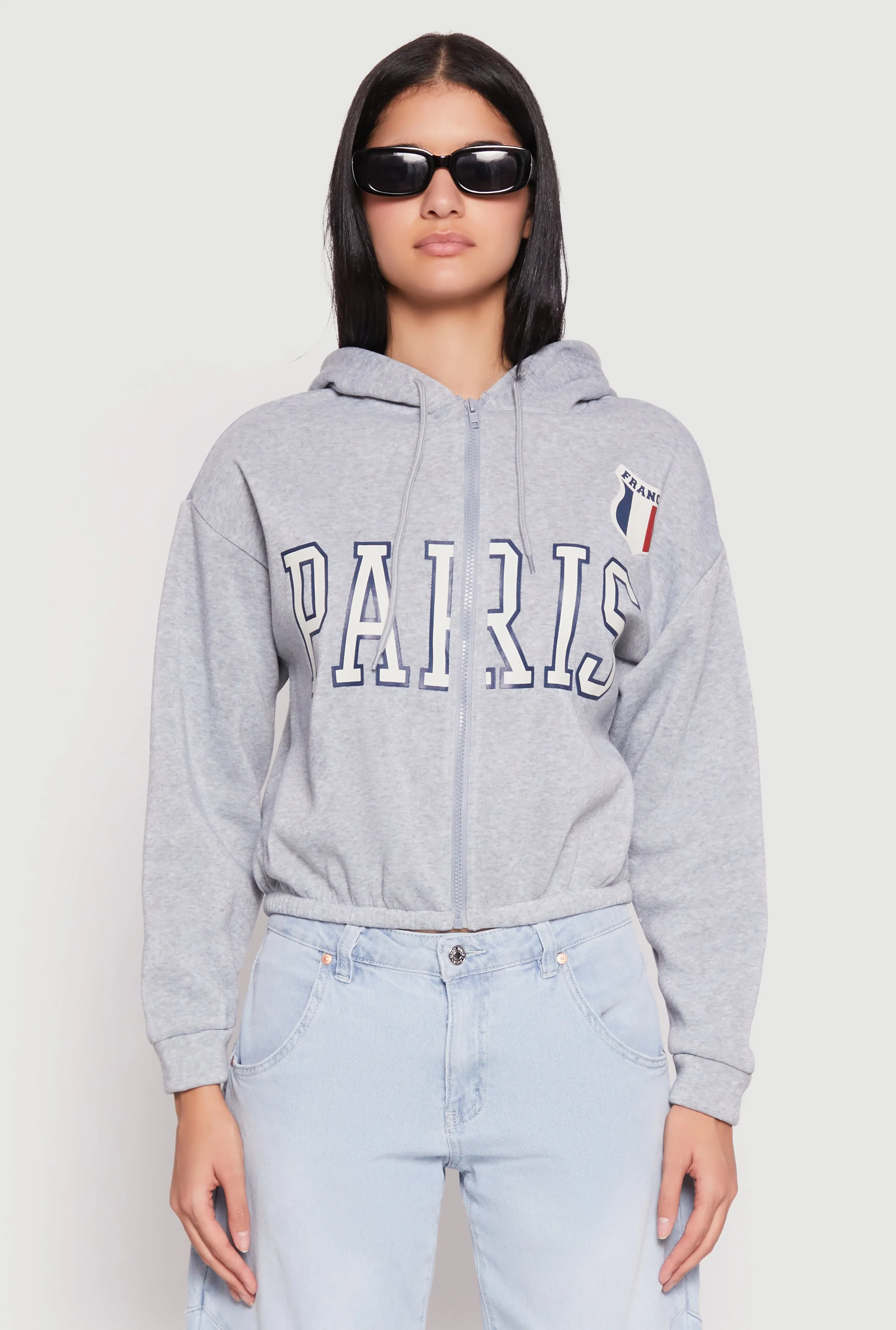 Destination Graphic Cropped Hooded Sweatshirt sold by Rainbow product image thumbnail 2