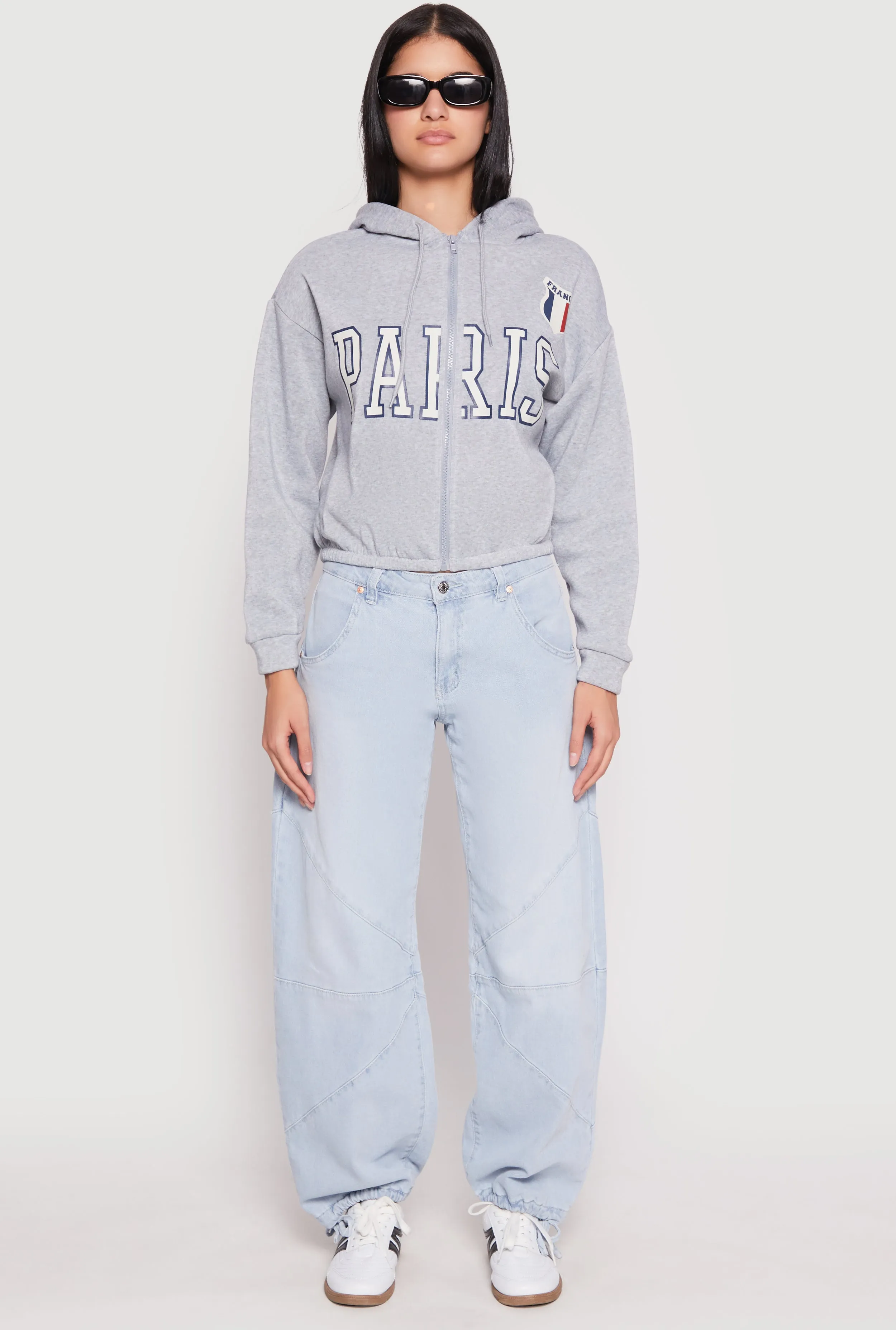 Destination Graphic Cropped Hooded Sweatshirt sold by Rainbow