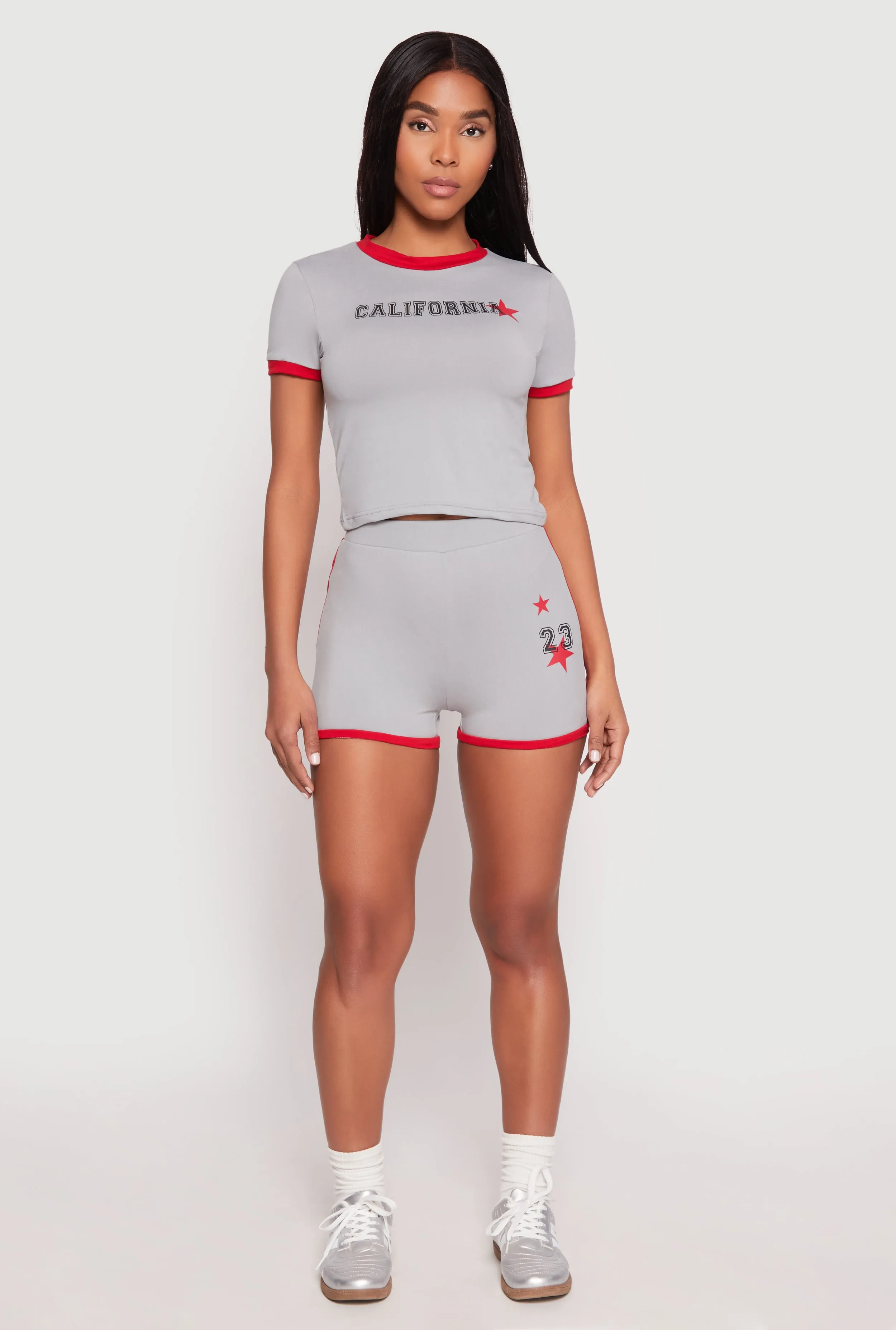 California Short Sleeve Crop Top sold by Rainbow product image thumbnail 3