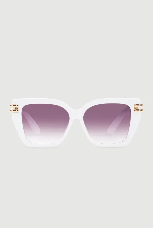 Cut Out Detail Ombre Square Sunglasses sold by Rainbow