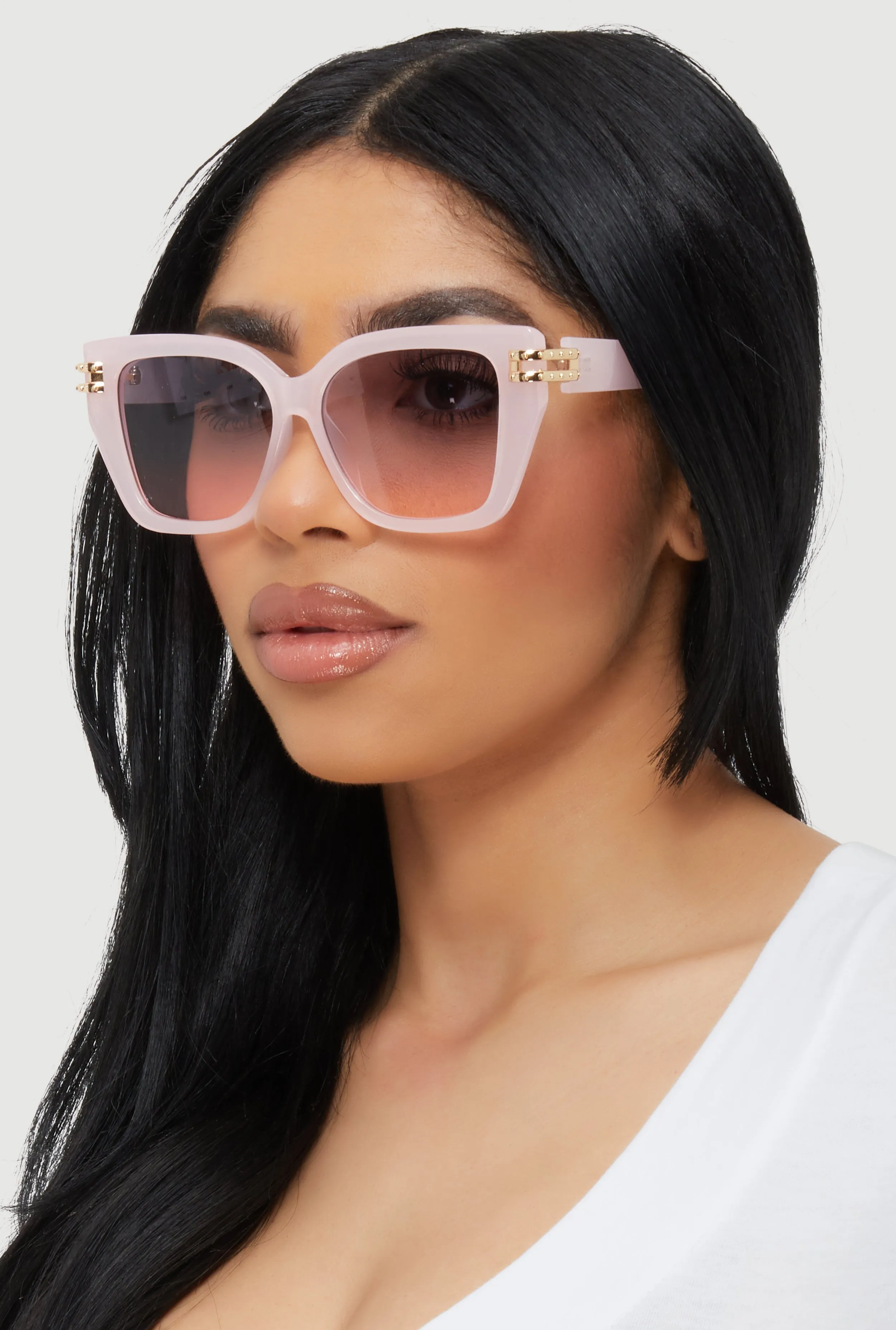 Cut Out Detail Ombre Square Sunglasses sold by Rainbow product image thumbnail 2
