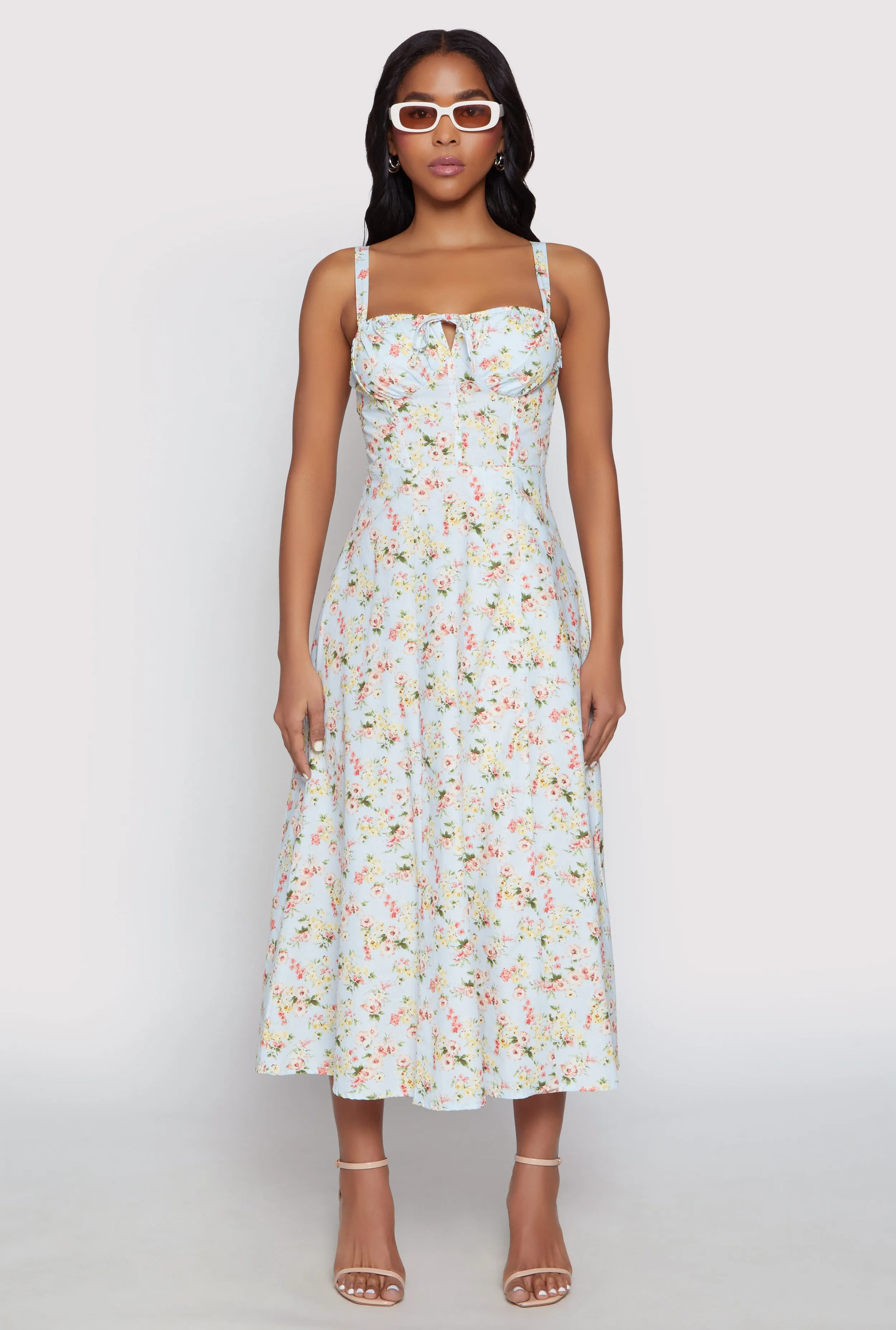 Floral Bustier Midi Dress sold by Rainbow