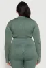 Plus Size Daisy Acid Wash Track Jacket sold by Rainbow