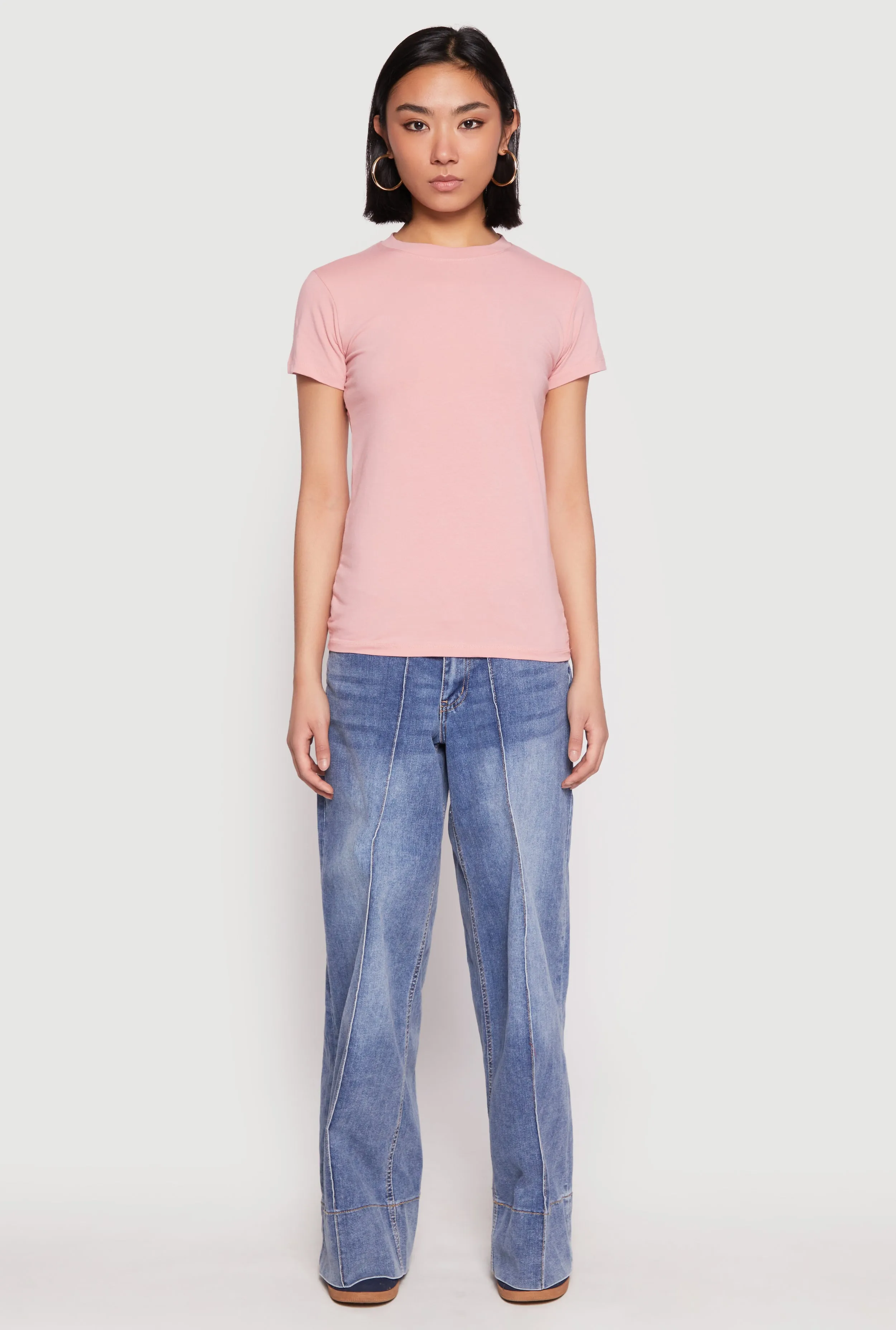 High Neck Short Sleeve Tee sold by Rainbow