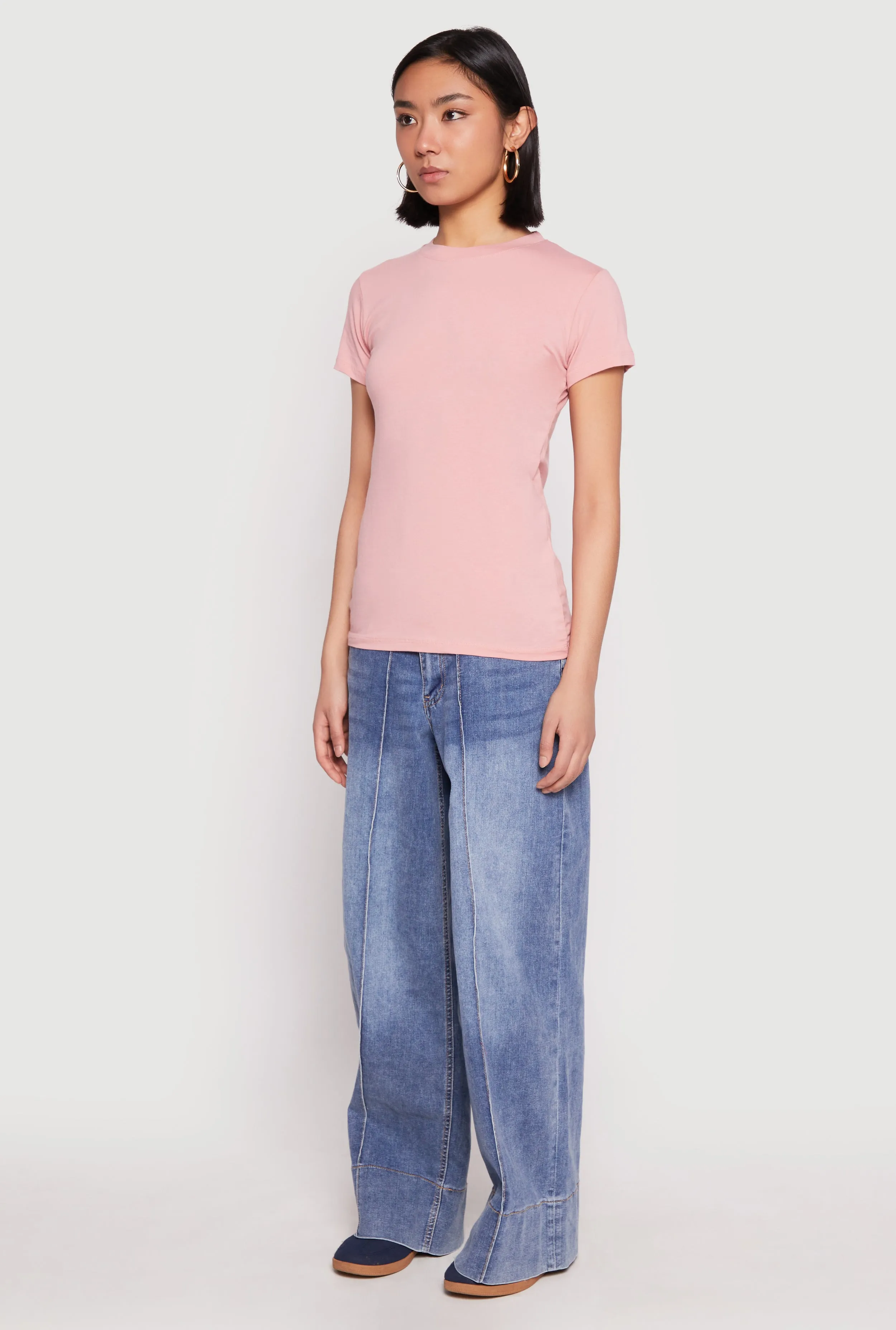 High Neck Short Sleeve Tee sold by Rainbow product image thumbnail 5