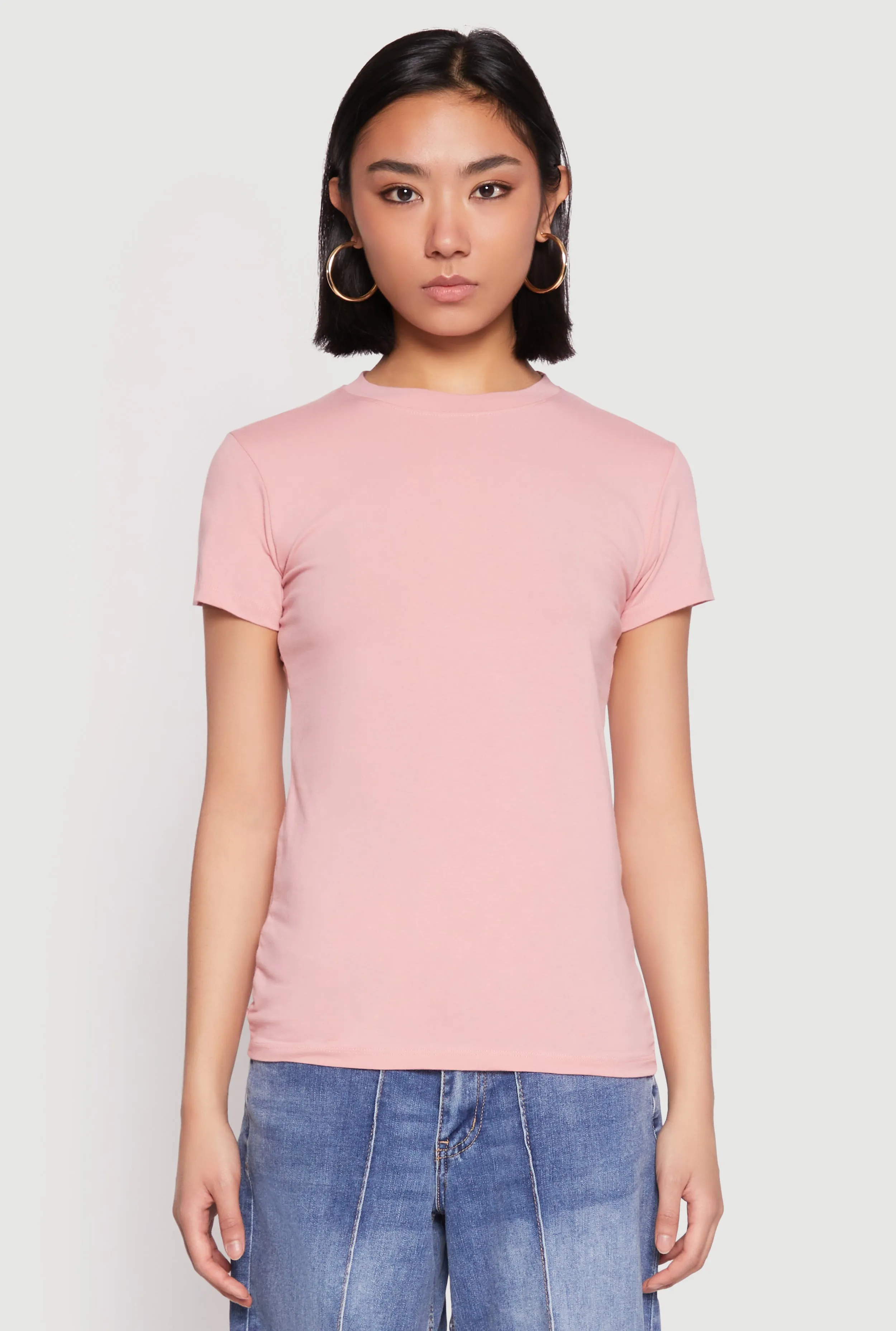 High Neck Short Sleeve Tee sold by Rainbow product image thumbnail 2