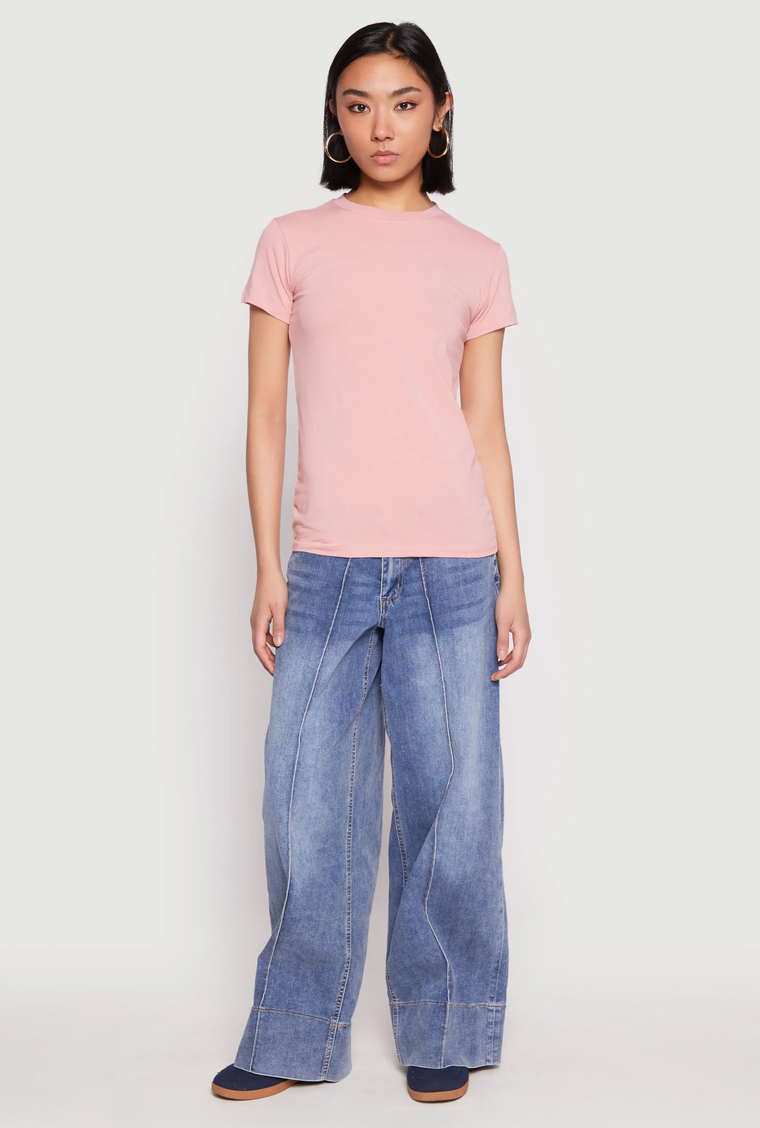 High Neck Short Sleeve Tee sold by Rainbow product image thumbnail 3