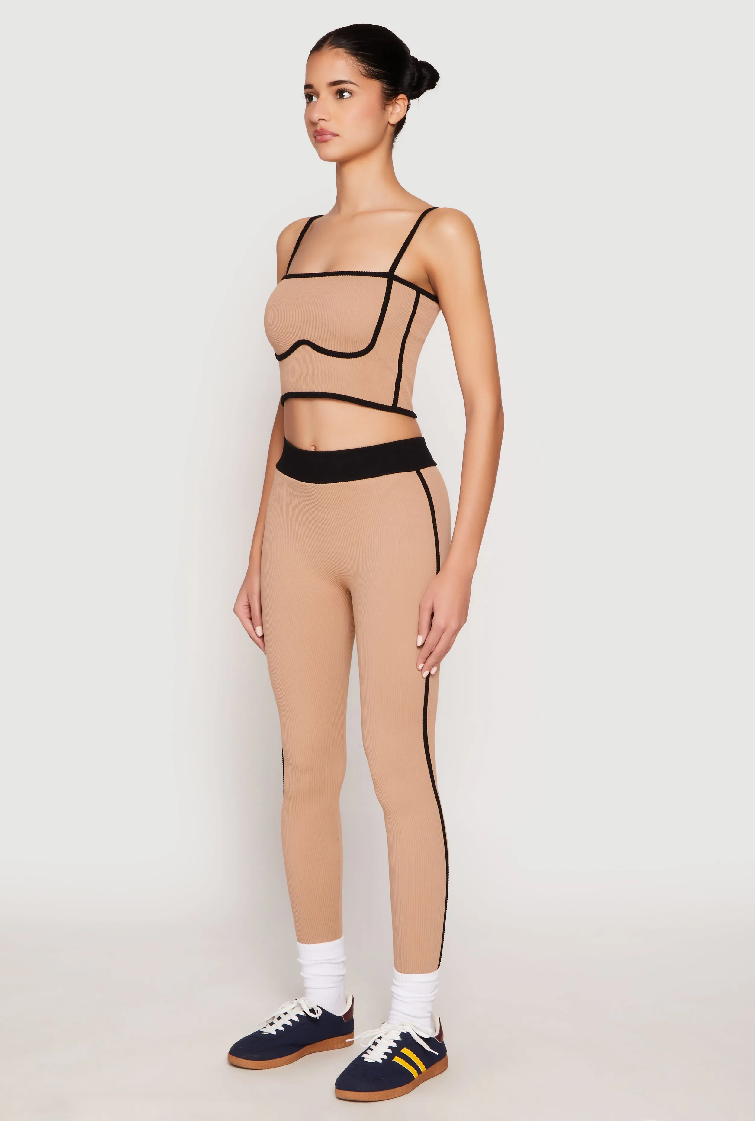 Seamless Contrast Trim Cropped Cami sold by Rainbow product image thumbnail 3