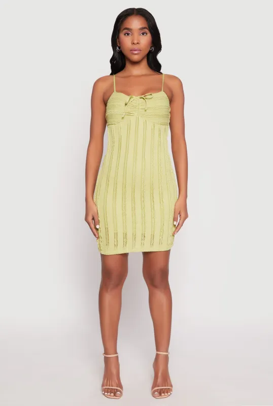 Almost Famous Sweetheart Tie Front Mini Dress sold by Rainbow