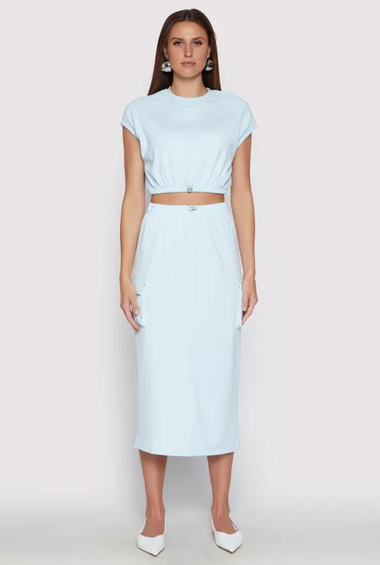 Almost Famous Fleece Cargo Skirt sold by Rainbow
