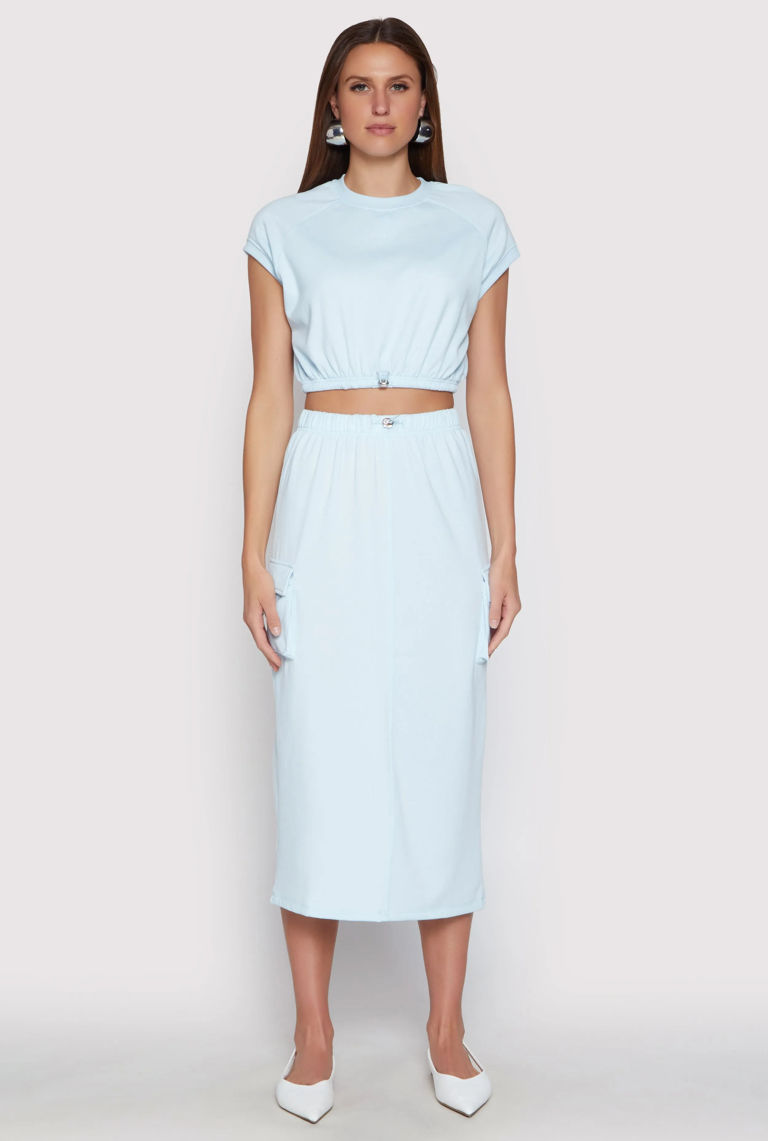 Almost Famous Fleece Cargo Skirt sold by Rainbow