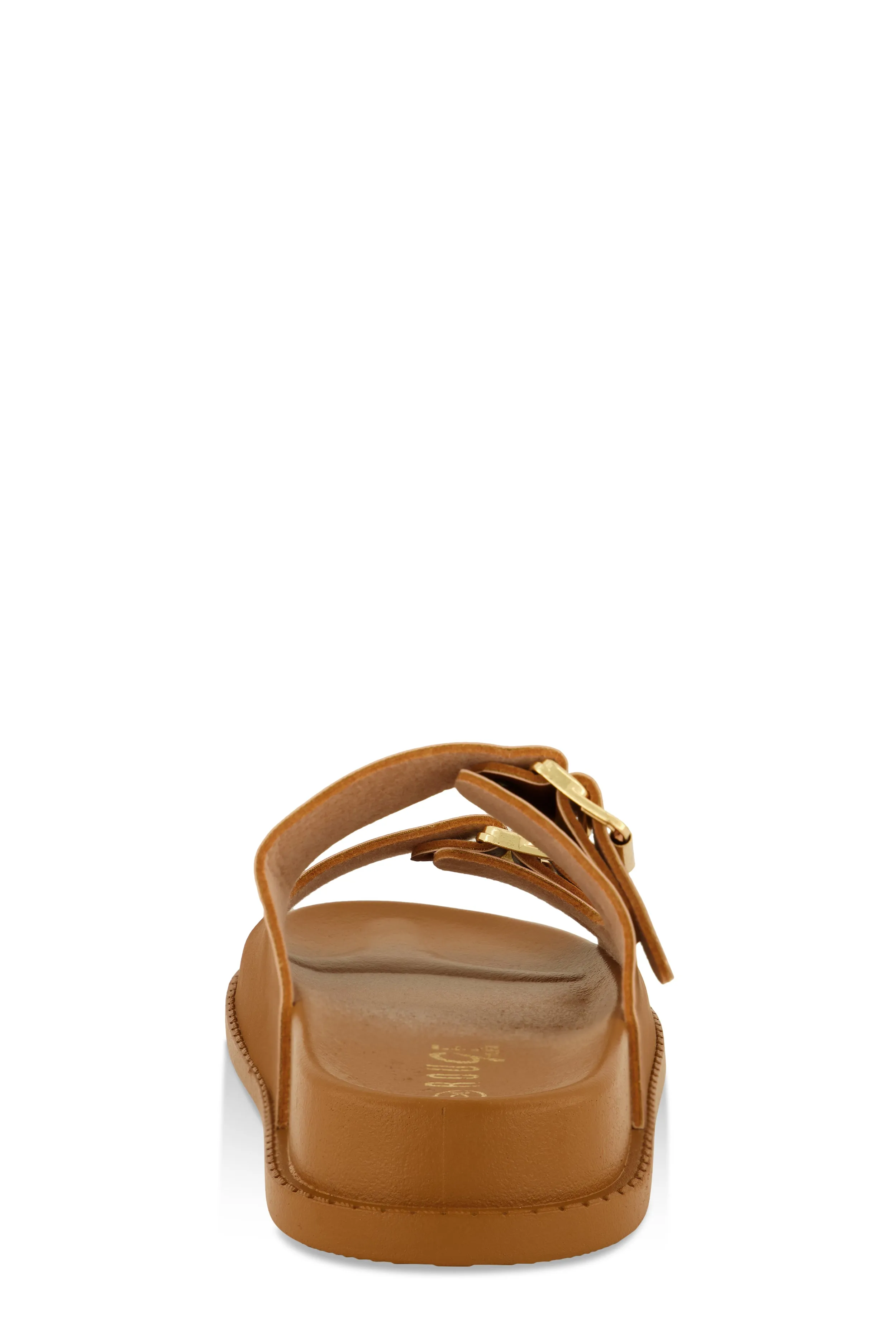 Buckle Detail Double Band Footbed Sandals sold by Rainbow product image thumbnail 3