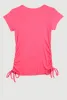 Girls Ribbed Knit Heart Keyhole T Shirt sold by Rainbow