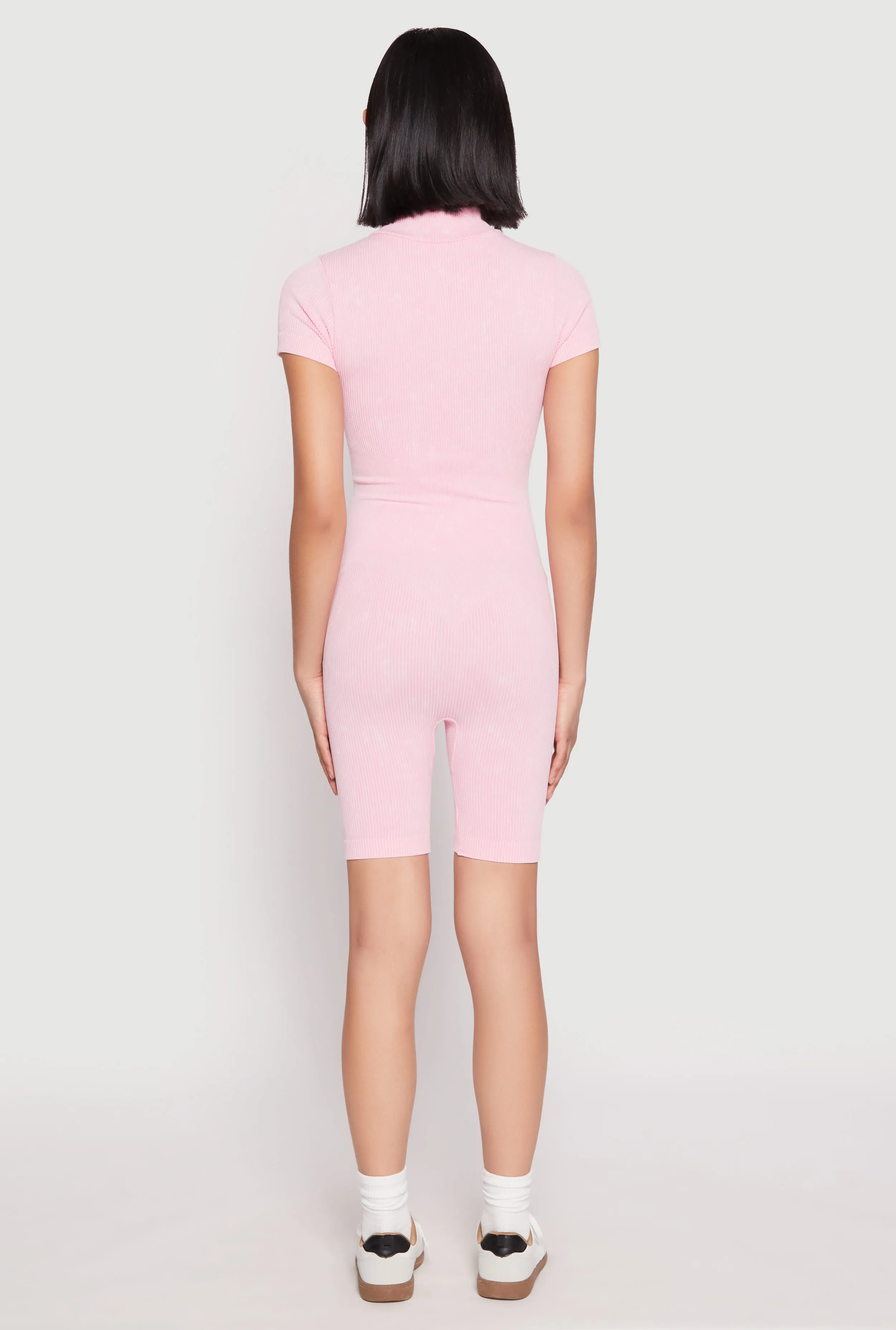 Acid Wash Biker Romper sold by Rainbow product image thumbnail 5