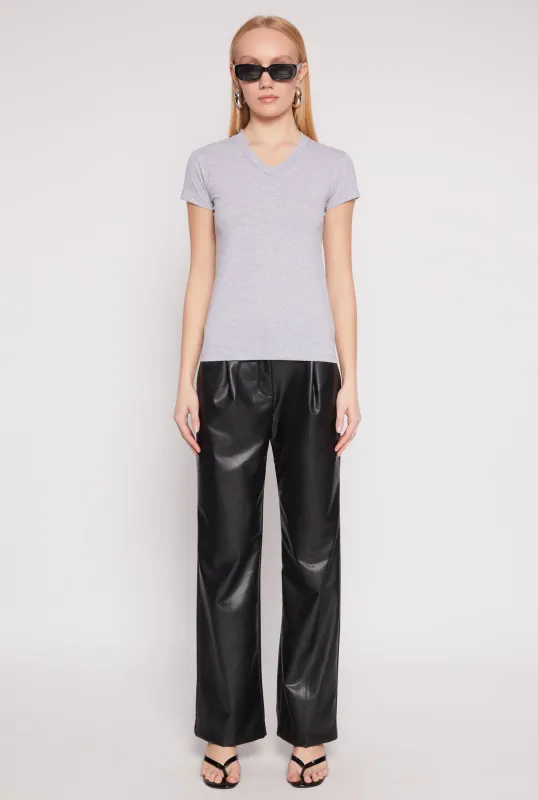 V Neck Short Sleeve Tee sold by Rainbow