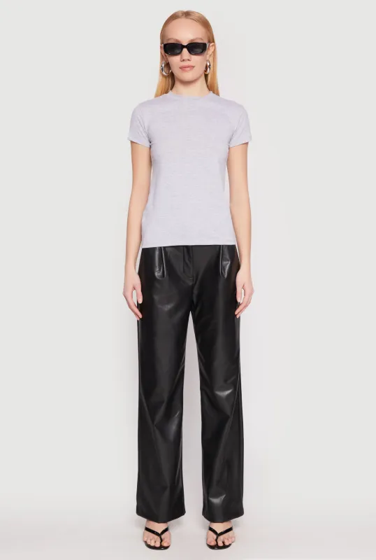 High Neck Short Sleeve Tee sold by Rainbow