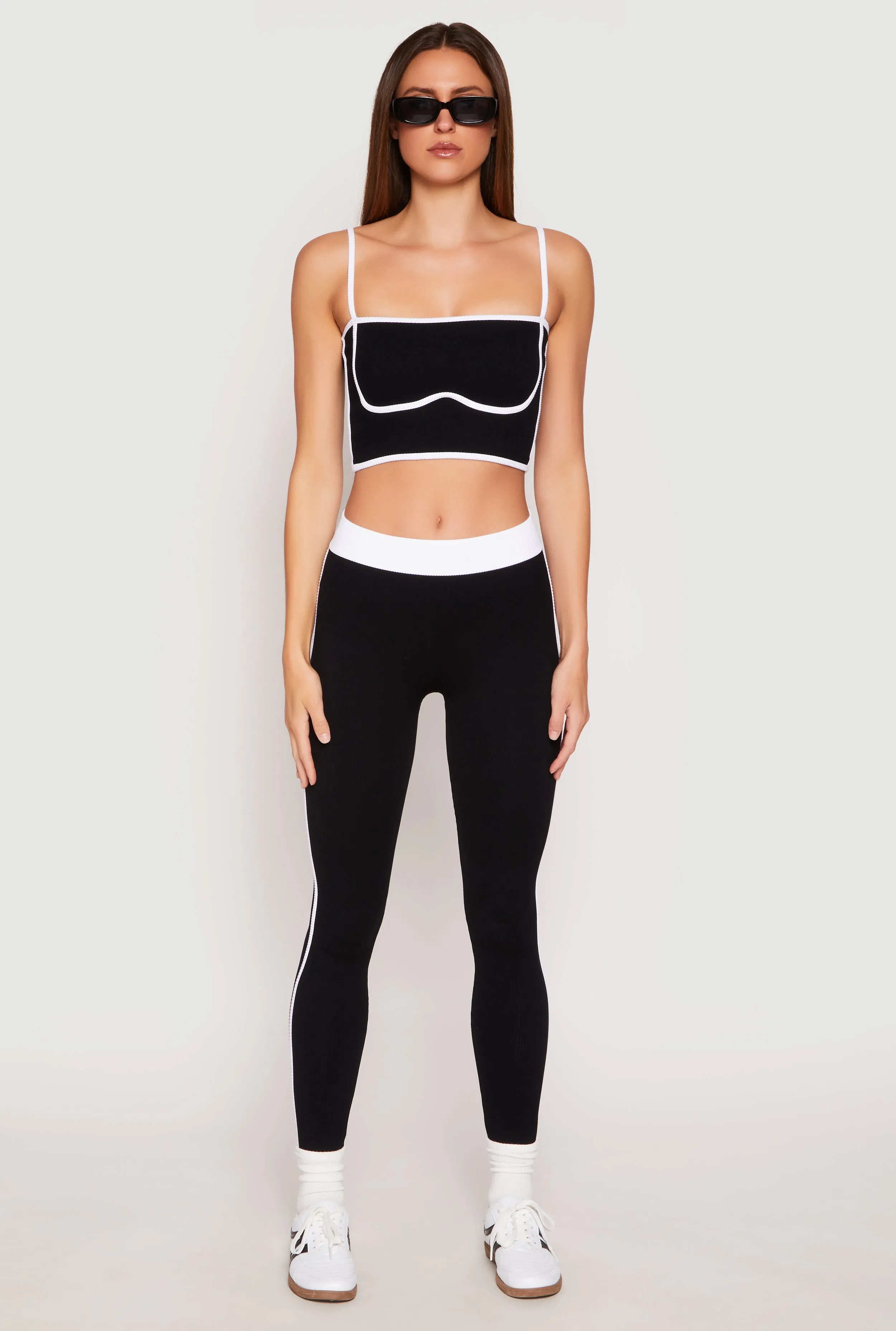 Seamless Contrast Trim Cropped Cami sold by Rainbow product image thumbnail 2