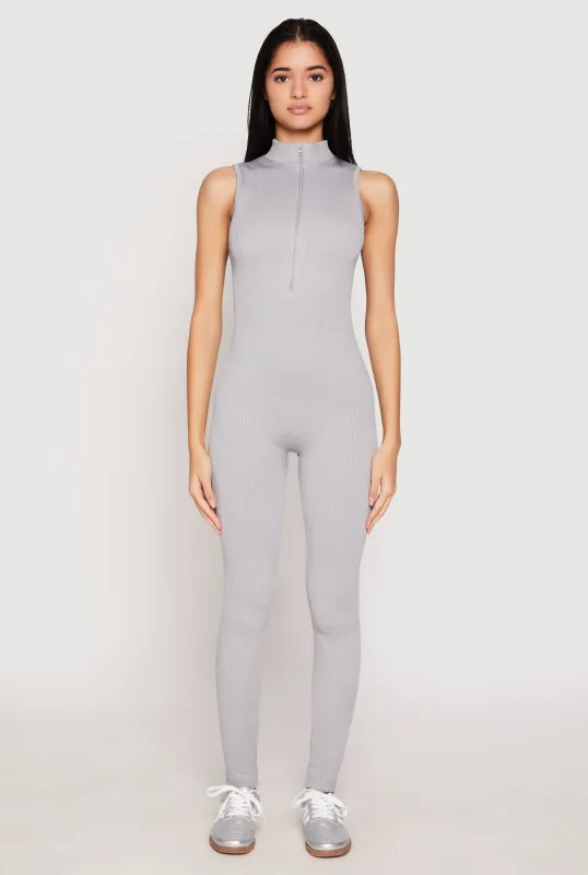 Quarter Zip Sleeveless Catsuit sold by Rainbow