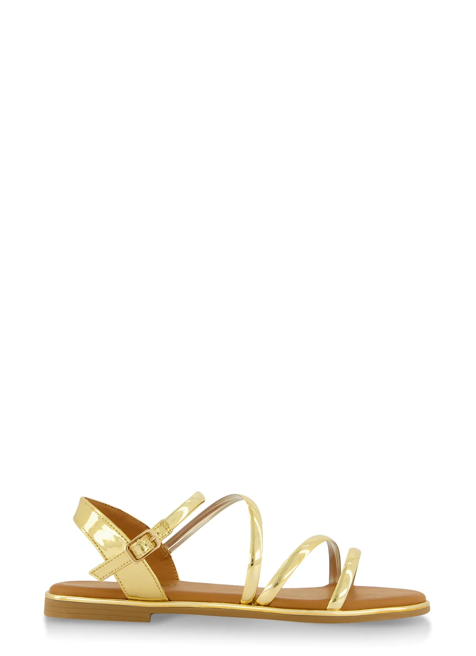 Asymmetrical Metallic Strappy Sandals sold by Rainbow product image thumbnail 2