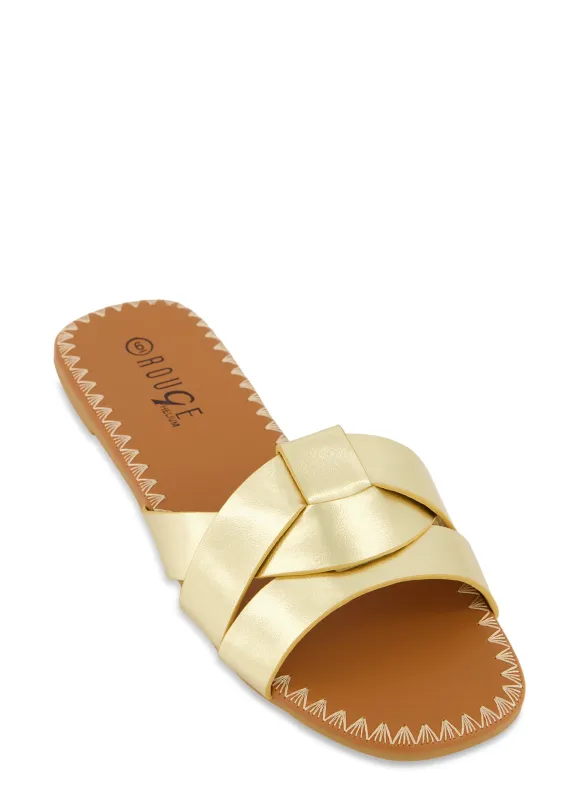 Woven Band Slide Sandals sold by Rainbow